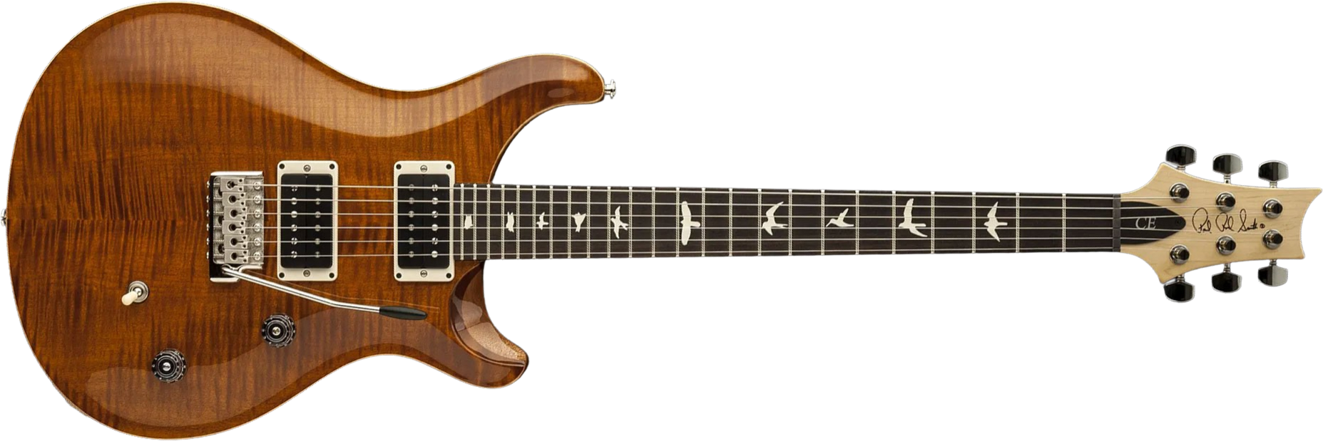 Prs Ce 24 Bolt-on Usa 2h Trem Rw - Amber - Guitarra eléctrica de doble corte. - Main picture