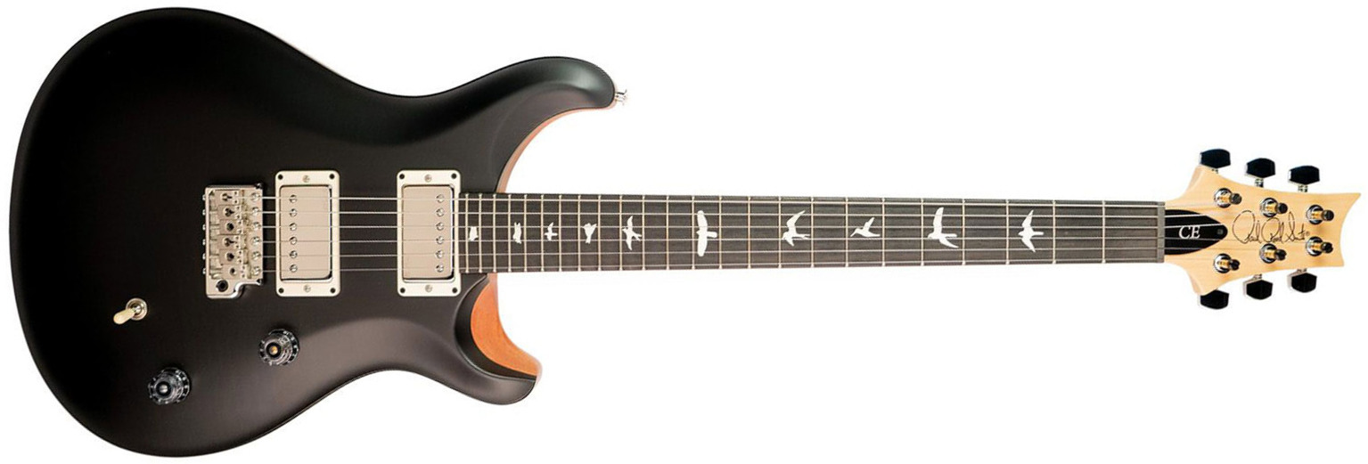 Prs Ce 24 Satin Bolt-on Usa Ltd 2h Trem Rw - Black - Guitarra eléctrica de doble corte. - Main picture