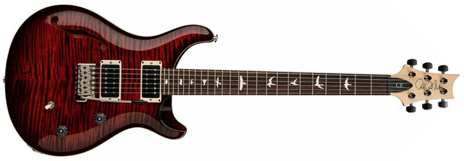 Prs Ce 24 Semi-hollow Bolt-on Usa 2h Trem Rw - Fire Red Burst - Guitarra eléctrica de doble corte. - Main picture