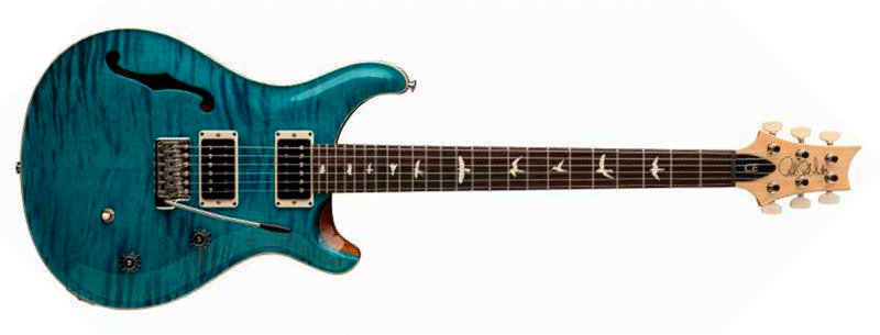 Prs Ce 24 Semi-hollow Bolt-on Usa 2h Trem Rw - Carroll Blue - Semi hollow elektriche gitaar - Main picture