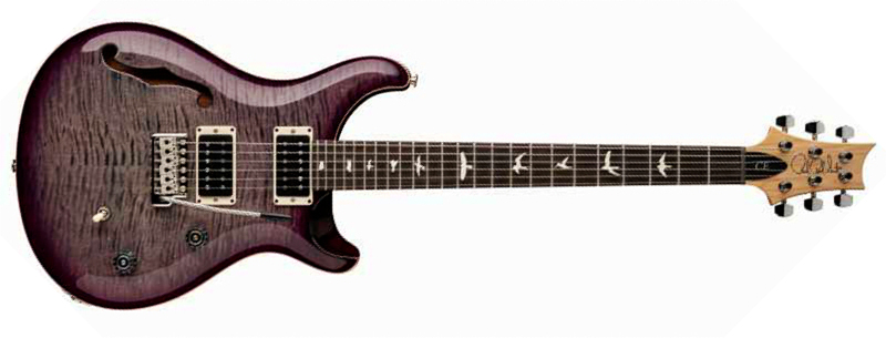 Prs Ce 24 Semi-hollow Bolt-on Usa 2h Trem Rw - Faded Gray Black Purple Burst - Semi hollow elektriche gitaar - Main picture
