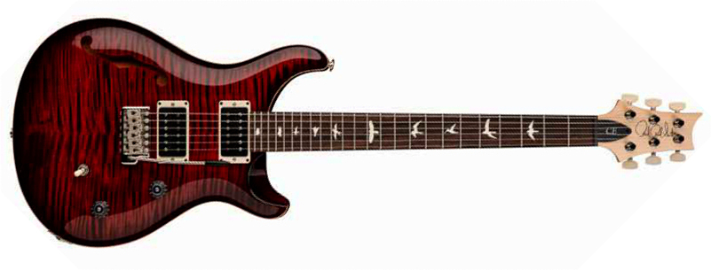 Prs Ce 24 Semi-hollow Bolt-on Usa 2h Trem Rw - Fire Red Burst - Semi hollow elektriche gitaar - Main picture