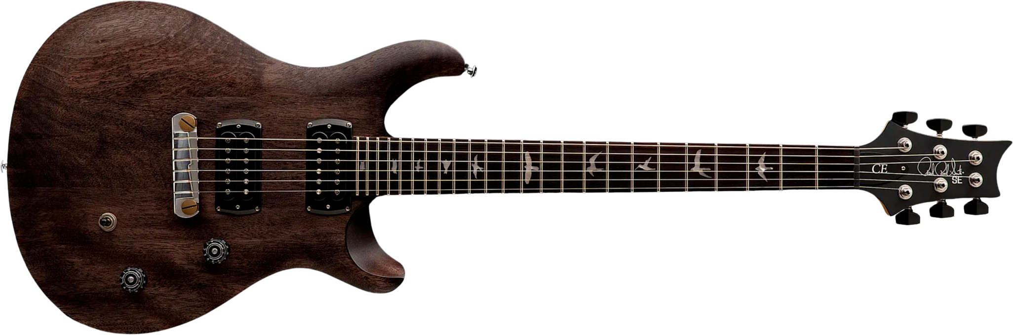 Prs Ce24 Standard Stoptail Satin Se Bolt-on 2h Ht Rw - Charcoal - Double cut gitaar - Main picture