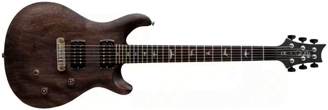 Prs Ce24 Standard Stoptail Satin Se Bolt-on 2h Trem Rw - Charcoal Burst - Double cut gitaar - Main picture