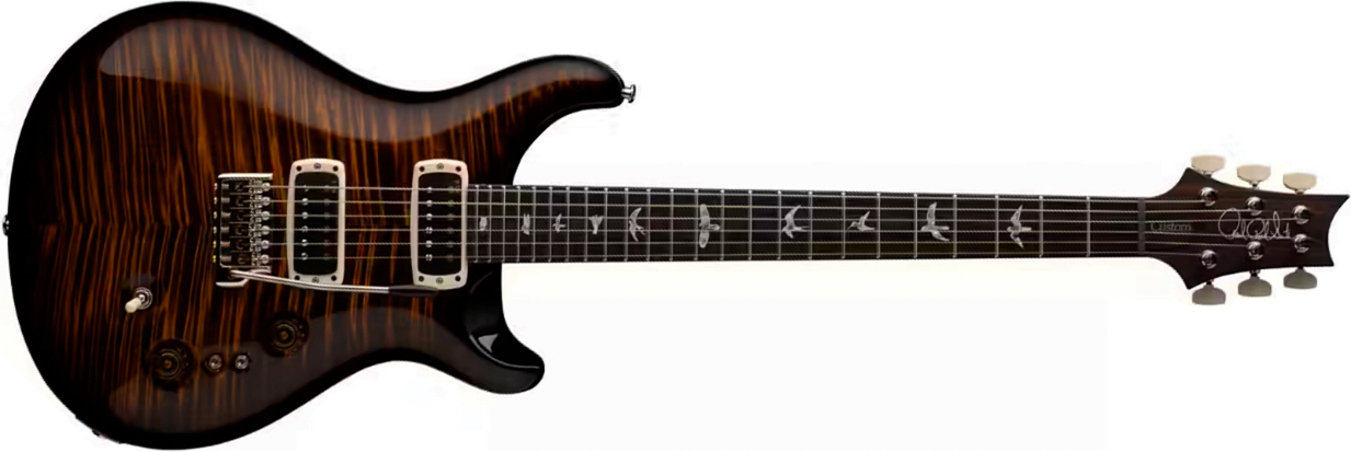 Prs Custom 24-08 Usa 2h Tci Trem Rw - Black Gold Wraparound Burst - Double cut gitaar - Main picture