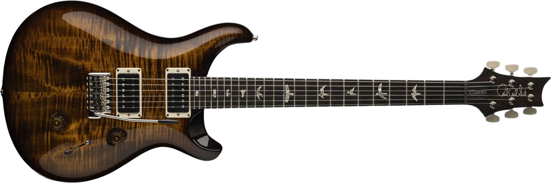 Prs Custom 24 Usa 2h 85/15 Trem Rw - Black Gold Wraparound Burst - Guitarra eléctrica de doble corte. - Main picture