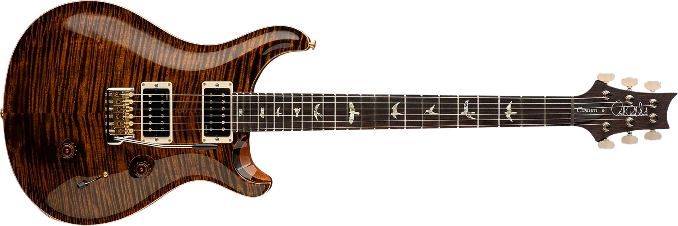 Prs Custom 24 Usa 2h Dmo Trem Rw - Tiger Eye - Double cut gitaar - Main picture