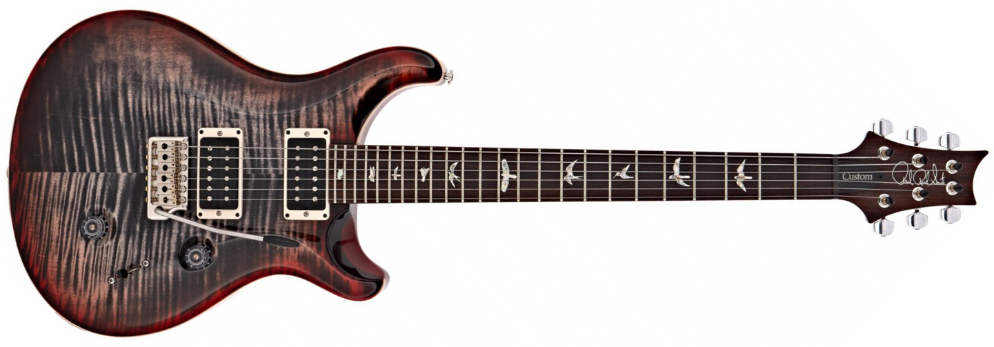Prs Custom 24 Usa 2h Trem Rw - Charcoal Cherry Burst - Guitarra eléctrica de doble corte. - Main picture
