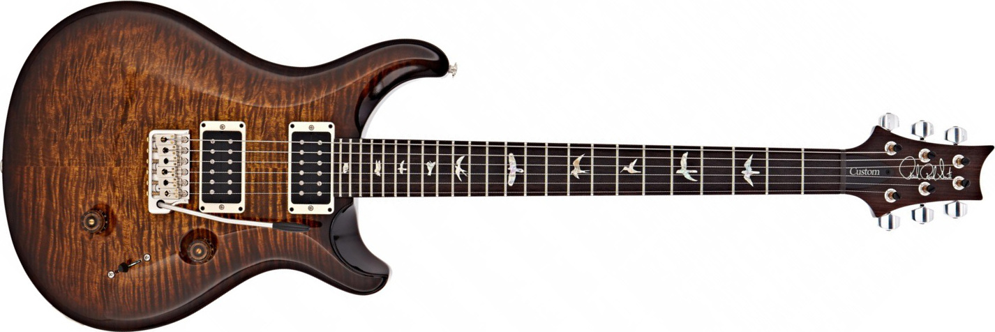 Prs Custom 24 Usa Hh Trem Rw - Black Gold Burst - Guitarra eléctrica de doble corte. - Main picture