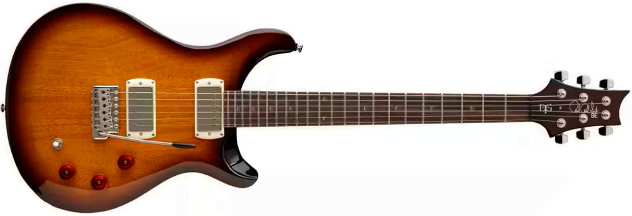 Prs David Grissom Dgt Standard Se Signature 2h Trem Rw - Mccarty Tobacco Sunburst - Double cut gitaar - Main picture