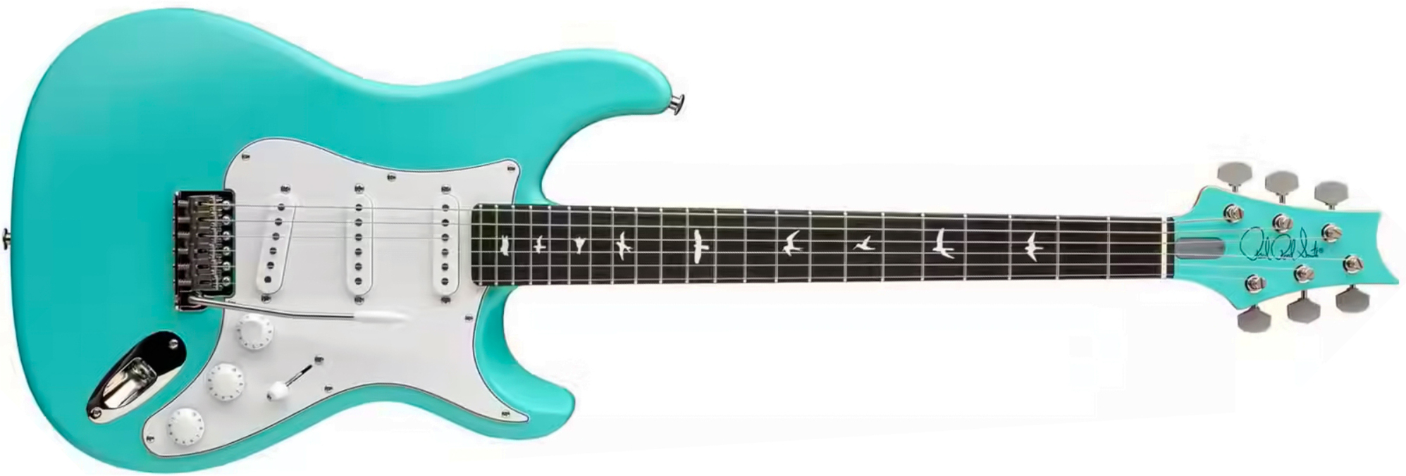 Prs John Mayer Silver Sky Bolt-on Usa Ltd Trem 3s Rw - Wild Blue Satin - Double cut gitaar - Main picture