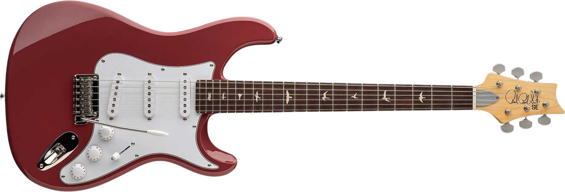 Prs John Mayer Silver Sky Rosewood Se Signature 3s Trem Rw - Derby Red - Elektrische gitaar in Strat vorm - Main picture