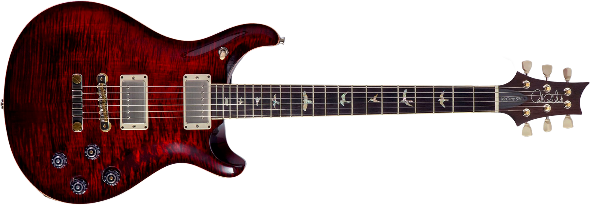Prs Mccarty 594 Hand-signed Usa 2h Ht Rw #0362902 - Fire Red Burst - Double cut gitaar - Main picture
