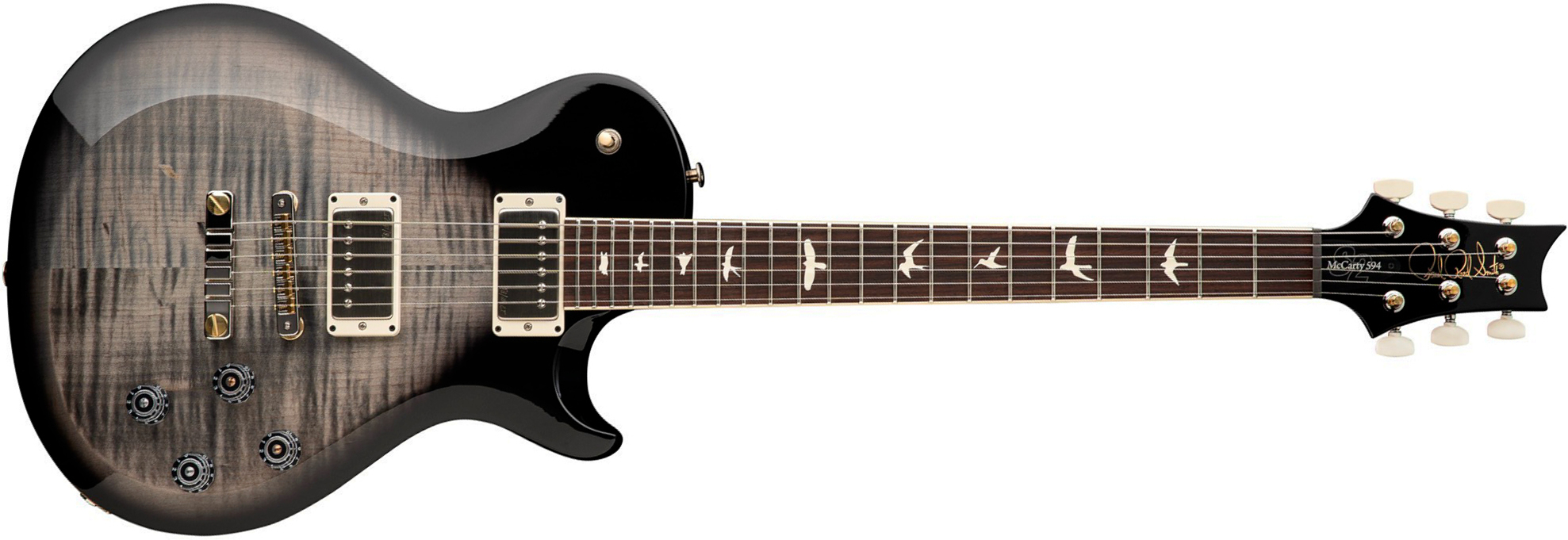 Prs Mccarty 594 Singlecut S2 Usa 2h 58/15lt Ht Rw - Faded Gray Black Burst - Single cut gitaar - Main picture