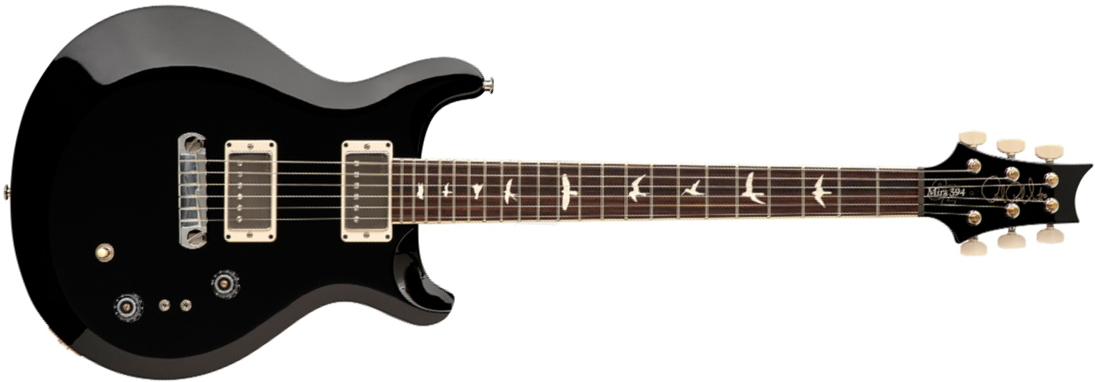 Prs Mira 594 S2 Usa 2h Ht Rw - Black - Double cut gitaar - Main picture