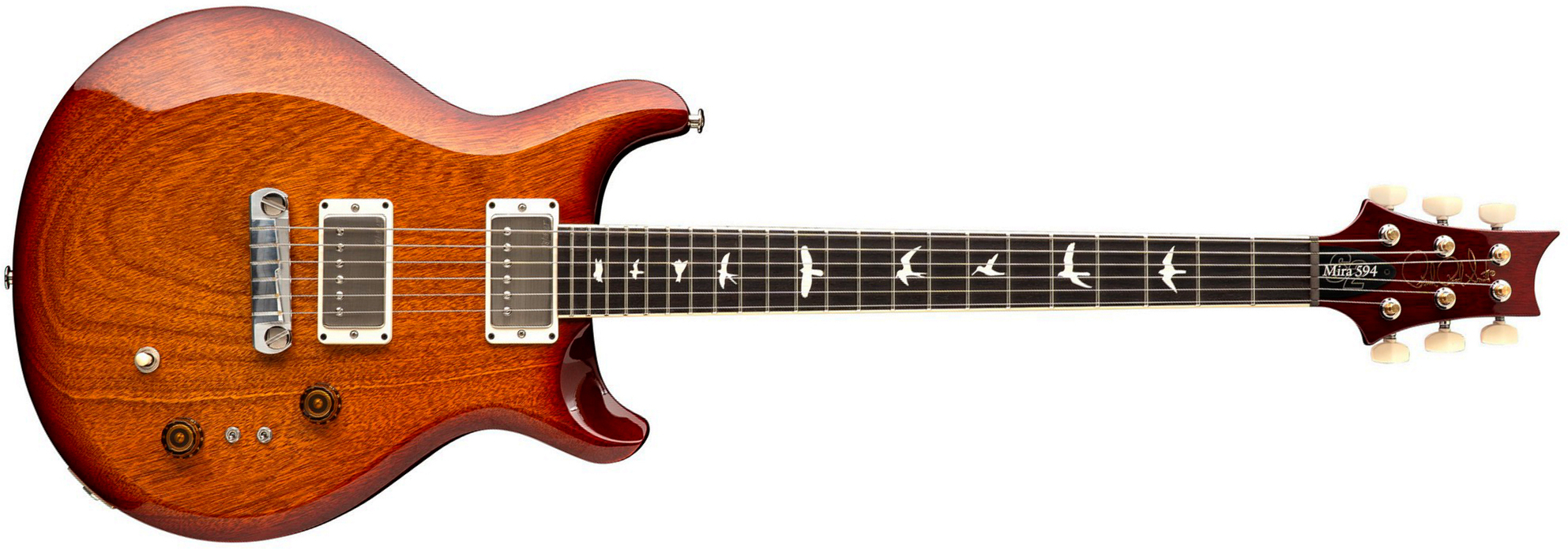 Prs Mira 594 S2 Usa 2h Ht Rw - Dark Cherry Sunburst - Double cut gitaar - Main picture