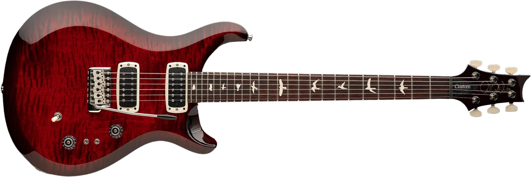 Prs S2 Custom 24-08 Usa 2h Tci Trem Rw - Fire Red Burst - Double cut gitaar - Main picture