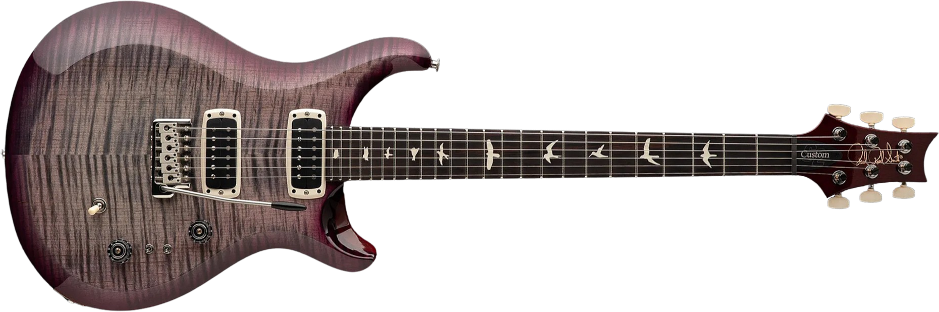 Prs S2 Custom 24-08 Usa 2h Tci Trem Rw - Faded Gray Black Purple Burst - Double cut gitaar - Main picture