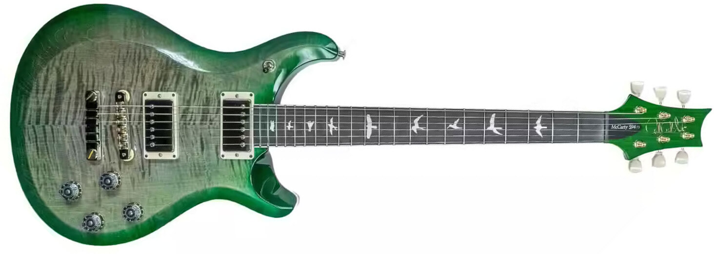 Prs S2 Mccarty 594 Ltd Usa 2h Ht Rw - Faded Grey Black Green Burst - Guitarra eléctrica de doble corte. - Main picture