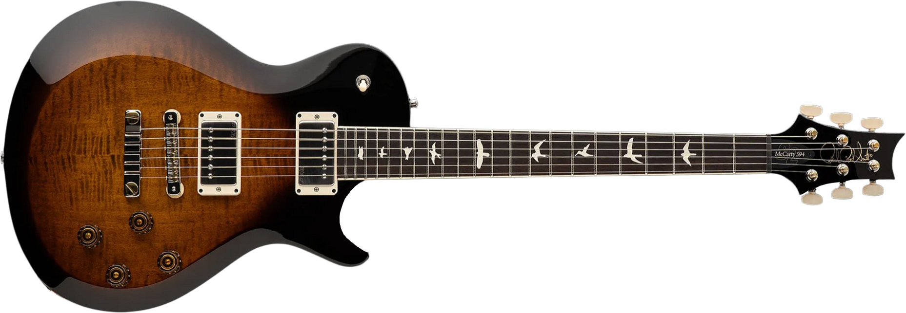 Prs S2 Mccarty 594 Singlecut Usa 2h 58/15lt Ht Rw - Black Amber - Single cut gitaar - Main picture