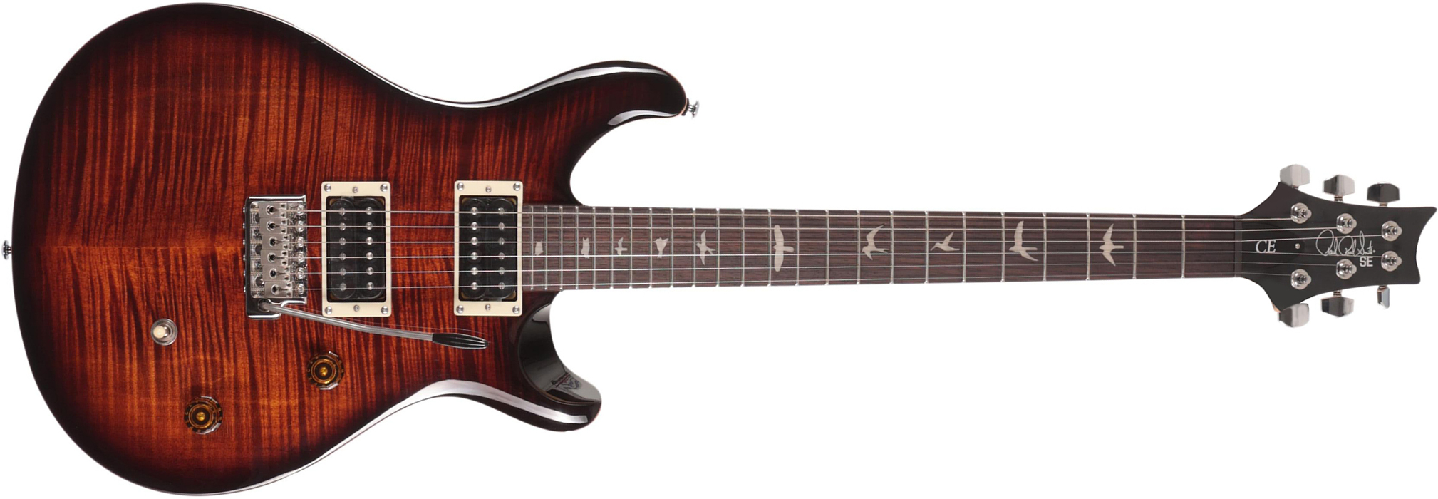 Prs Se Ce24 Bolt-on Ltd 2h Trem Rw - Black Gold Burst - Guitarra eléctrica de doble corte. - Main picture