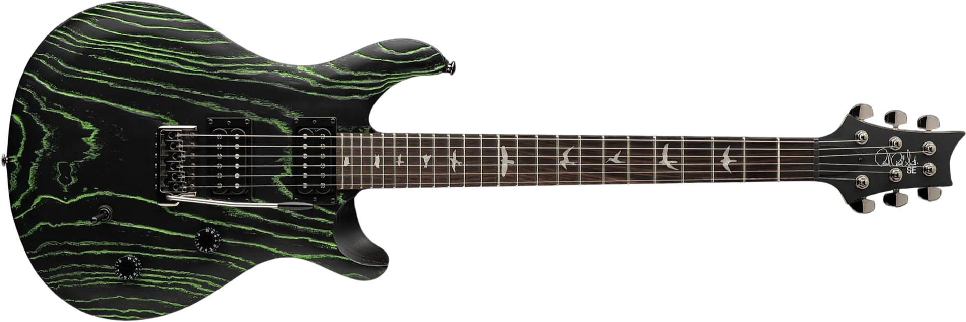 Prs Se Ce24 Swamp Ash Ltd 2h Trem Rw - Sandblasted Green - Guitarra eléctrica de doble corte. - Main picture