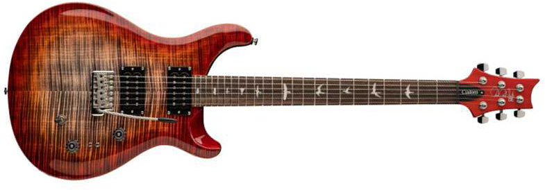 Prs Se Custom 24-08 2h Tci-s Black Trem Rw - Charcoal Cherry Burst - Guitarra eléctrica de doble corte. - Main picture