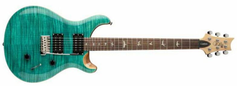 Prs Se Custom 24 2h Trem Eb - Turquoise - Guitarra eléctrica de doble corte. - Main picture