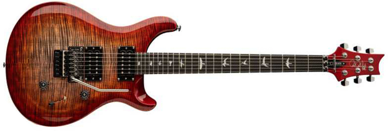 Prs Se Custom 24 Floyd 2h 85/15s Trem Rw - Charcoal Cherry Burst - Guitarra eléctrica de doble corte. - Main picture