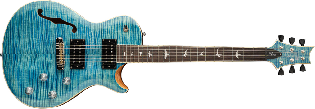 Prs Se Zach Myers 2021 Signature Hh Ht Rw +housse - Myers Blue - Semi hollow elektriche gitaar - Main picture