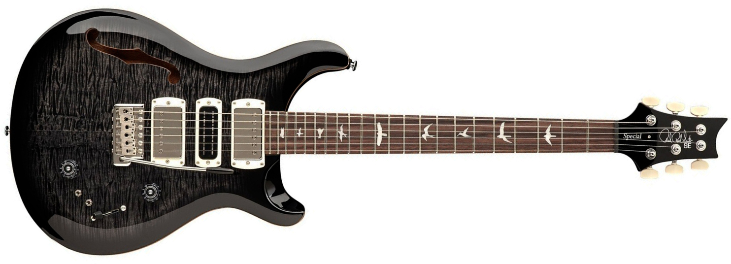 Prs Special Semi Hollow Se (wing Tuners) 2h Ht Rw - Charcoal Burst - Semi hollow elektriche gitaar - Main picture