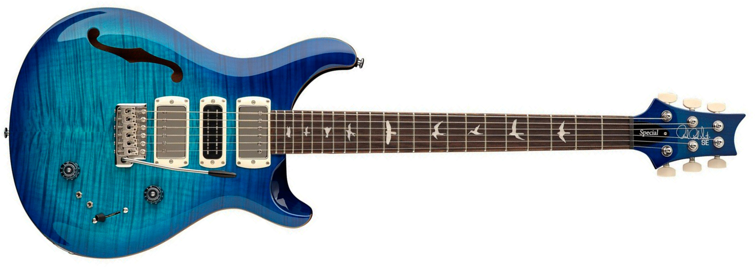 Prs Special Semi Hollow Se (wing Tuners) 2h Ht Rw - Lake Blue - Semi hollow elektriche gitaar - Main picture