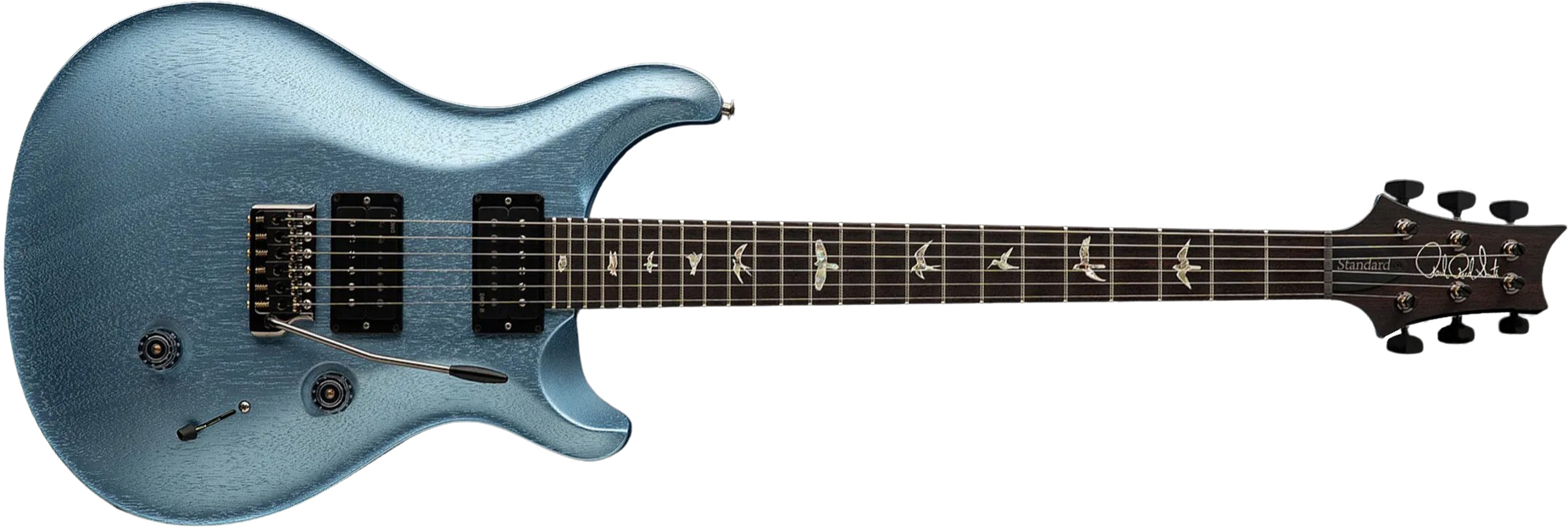 Prs Standard 24 Usa 2h Trem Rw - Satin Frost Blue Metallic - Guitarra eléctrica de doble corte. - Main picture