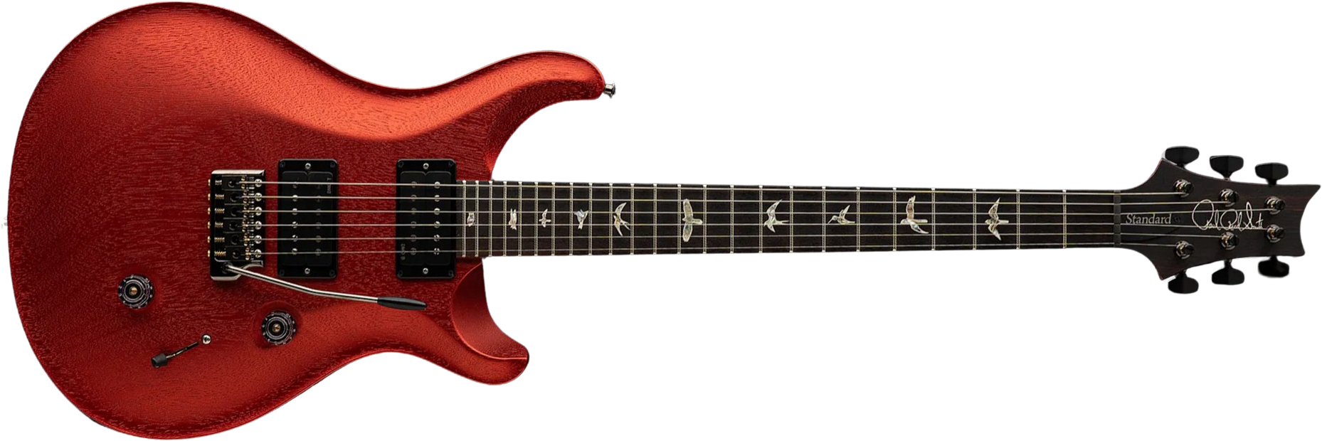 Prs Standard 24 Usa 2h Trem Rw - Satin Red Apple Metallic - Guitarra eléctrica de doble corte. - Main picture