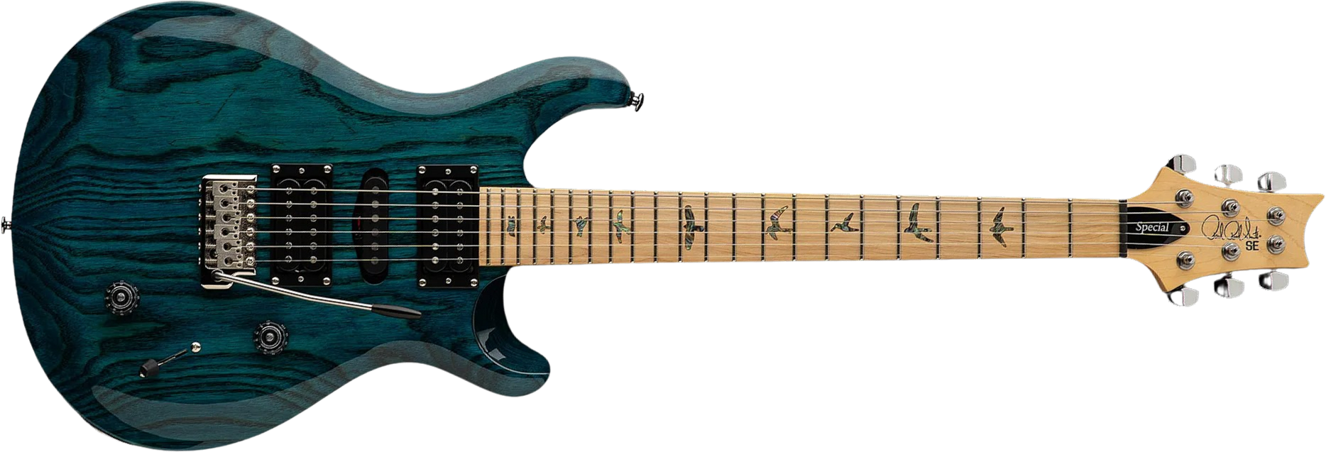 Prs Swamp Ash Special 5-way Switch Se Hsh Trem Mn - Iridescent Blue - Double cut gitaar - Main picture