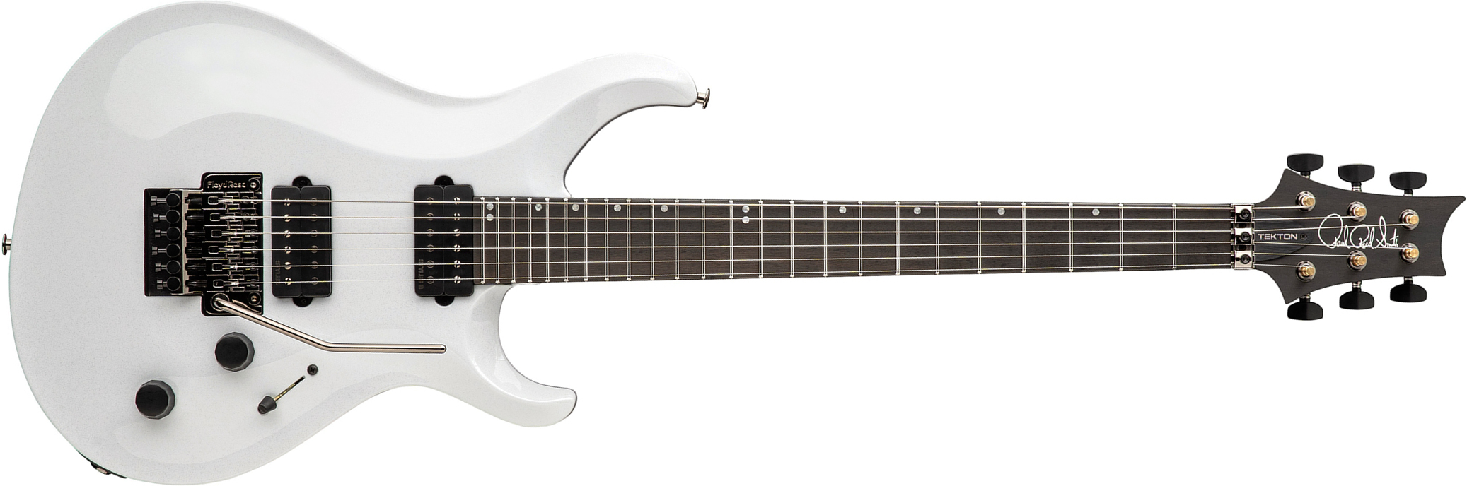 Prs Tekton Floyd Usa 2h Fr Eb - White Holoflake - Double cut gitaar - Main picture