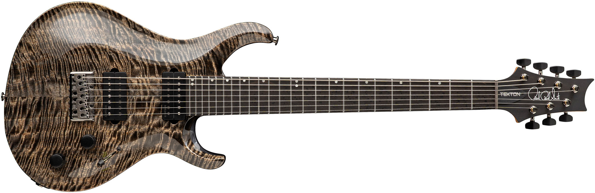 Prs Tekton Svn Usa 7c Baryton 2h Ht Eb - Black Tourmaline - Bariton elektrische gitaar - Main picture