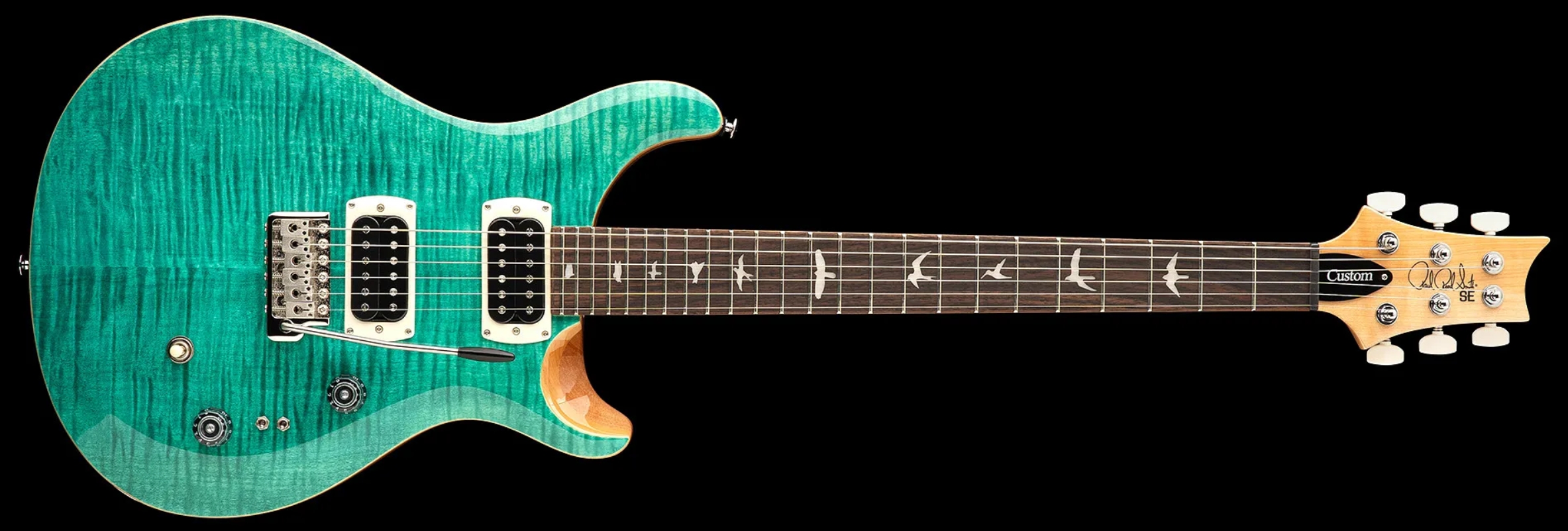 Prs Custom 24-08 Se (wing Tuners) 2h Trem Rw - Turquoise - Double cut gitaar - Variation 1
