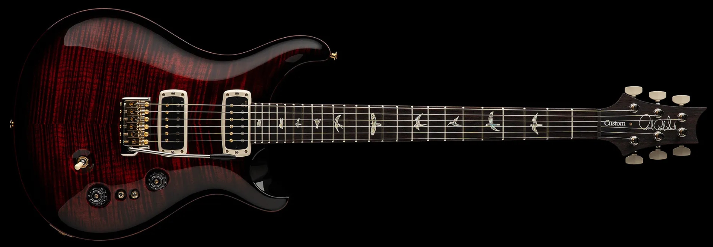 Prs Custom 24-08 Usa 2h Tci Trem Rw - Fire Smokeburst - Double cut gitaar - Variation 2