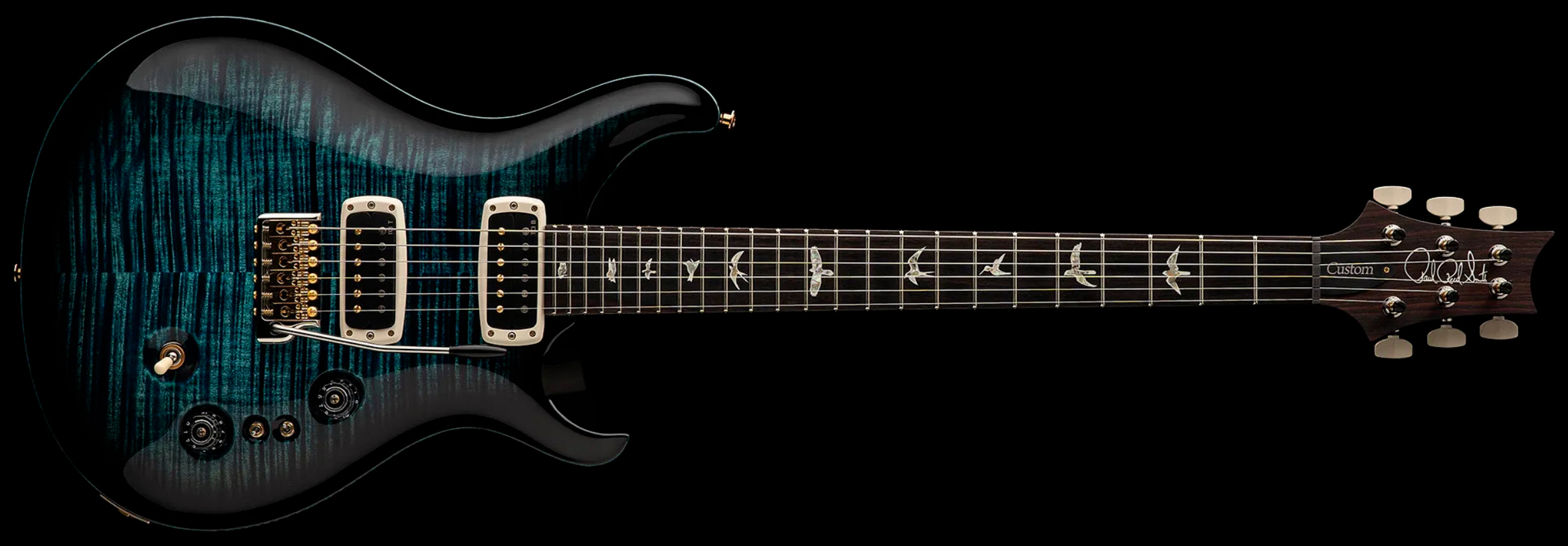 Prs Custom 24-08 Usa 2h Tci Trem Rw - Cobalt Smokeburst - Double cut gitaar - Variation 3