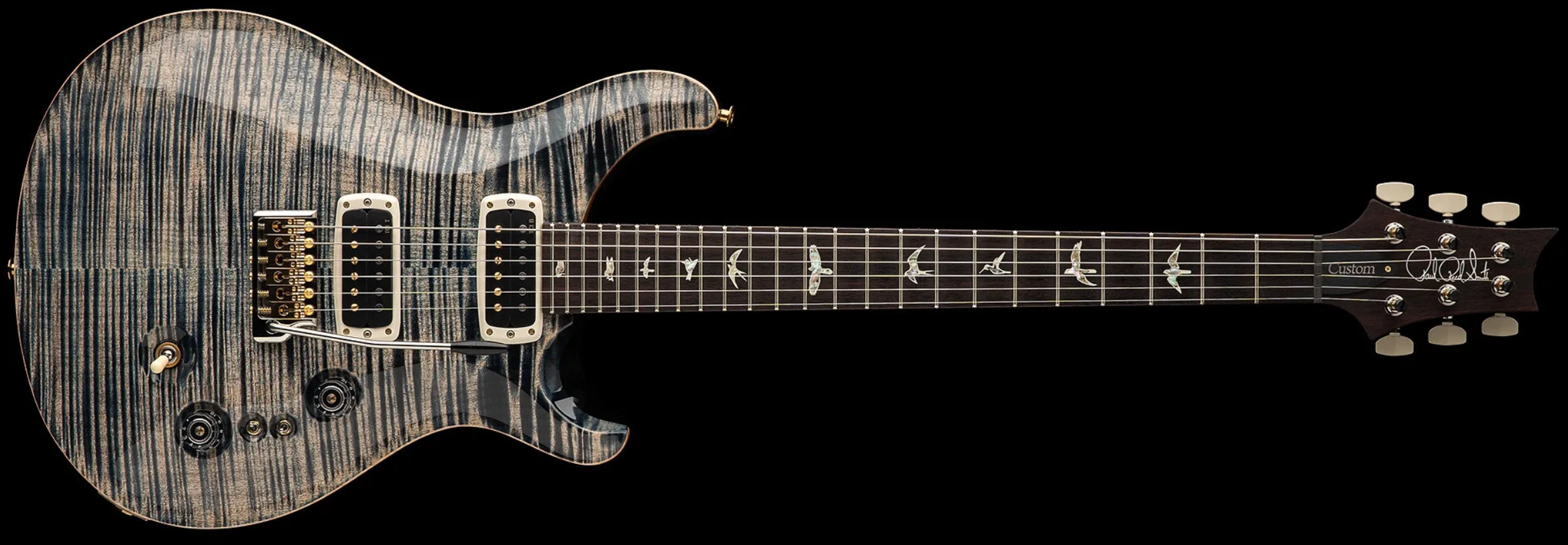 Prs Custom 24-08 Usa 2h Tci Trem Rw - Faded Whale Blue - Double cut gitaar - Variation 3