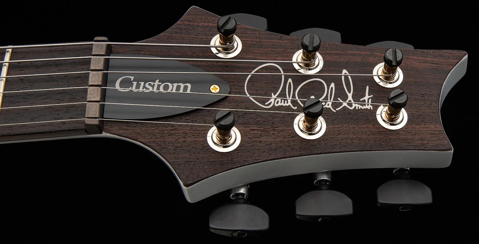 Prs Custom 24-08 Usa 2h Tci Trem Rw - Black Top / Natural Back - Double cut gitaar - Variation 5