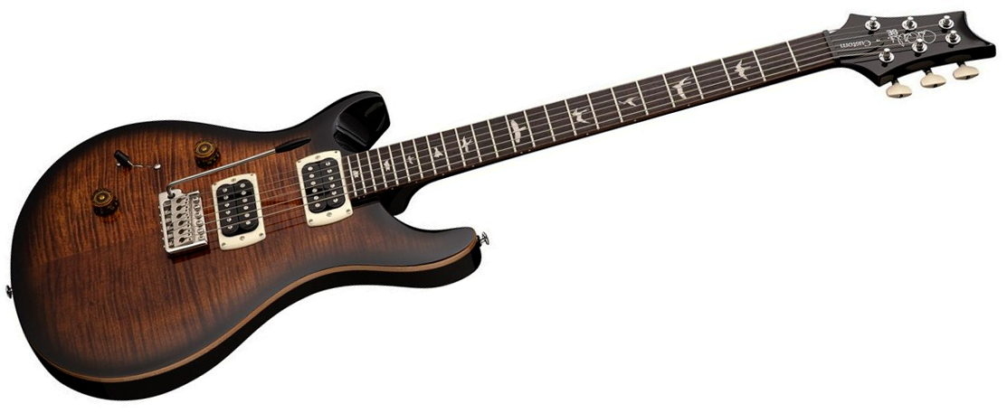 Prs Custom 24 Lh Se (wing Tuners) Gaucher 2h Trem Rw - Black Gold Sunburst - Linkshandige elektrische gitaar - Variation 2