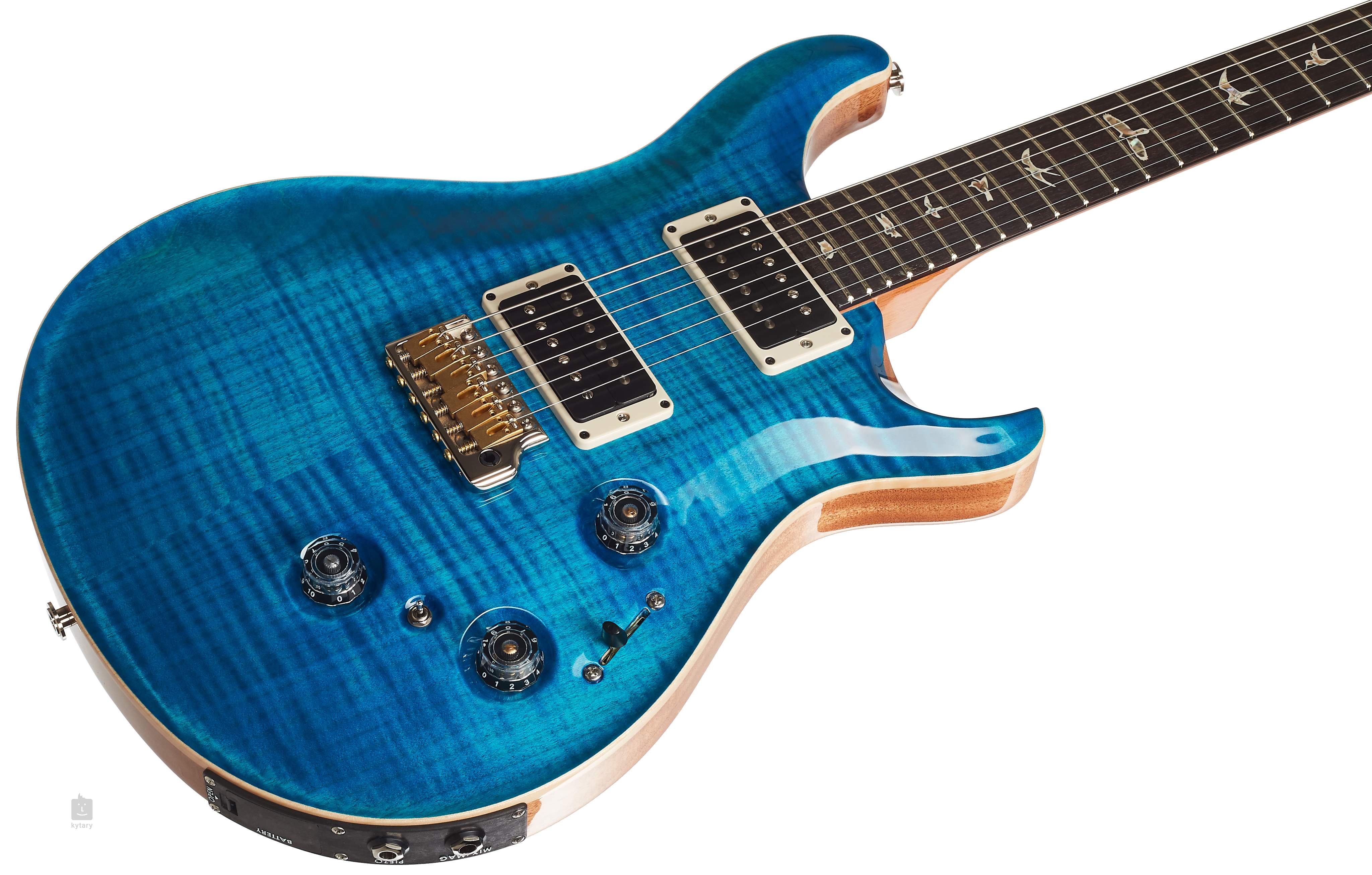 Prs Custom 24 Piezo Usa Hh Trem Rw - Aquamarine - Guitarra eléctrica de doble corte. - Variation 2