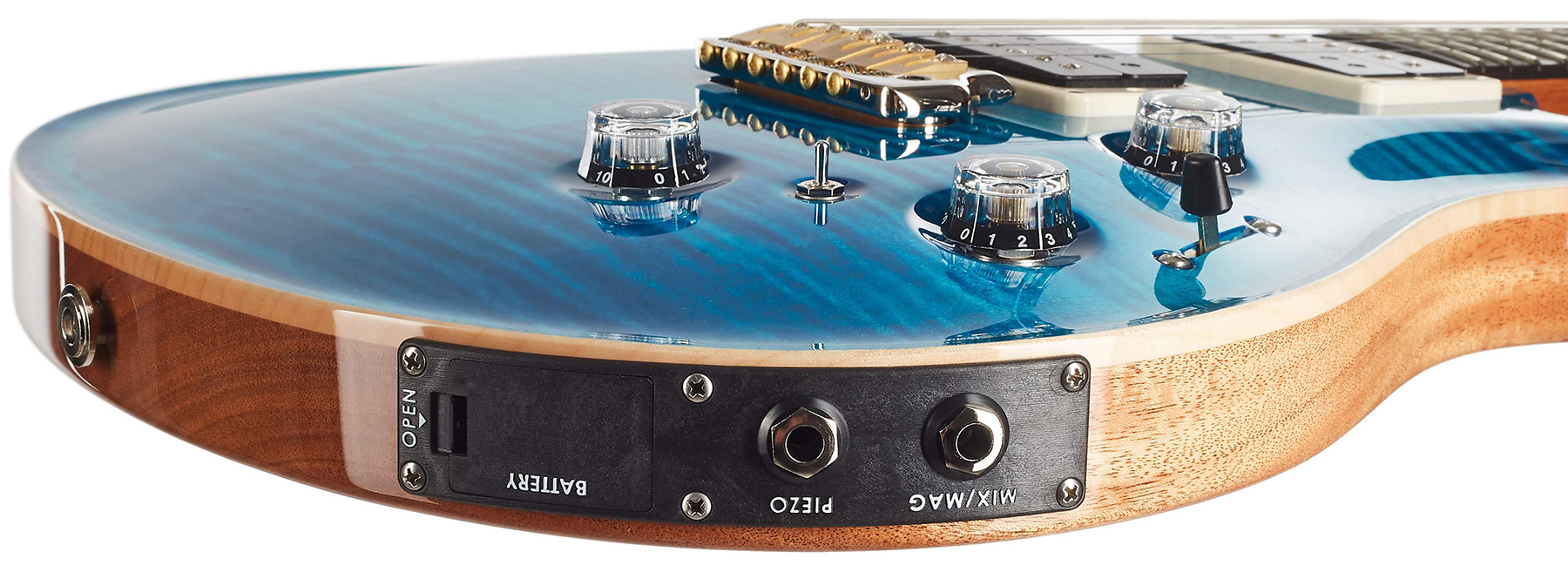 Prs Custom 24 Piezo Usa Hh Trem Rw - Aquamarine - Guitarra eléctrica de doble corte. - Variation 3