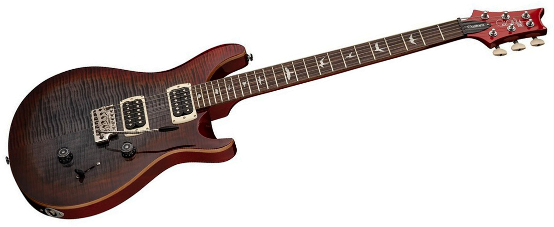 Prs Custom 24 Se (wing Tuners) 2h Trem Rw - Charcoal Cherry Burst - Double cut gitaar - Variation 1