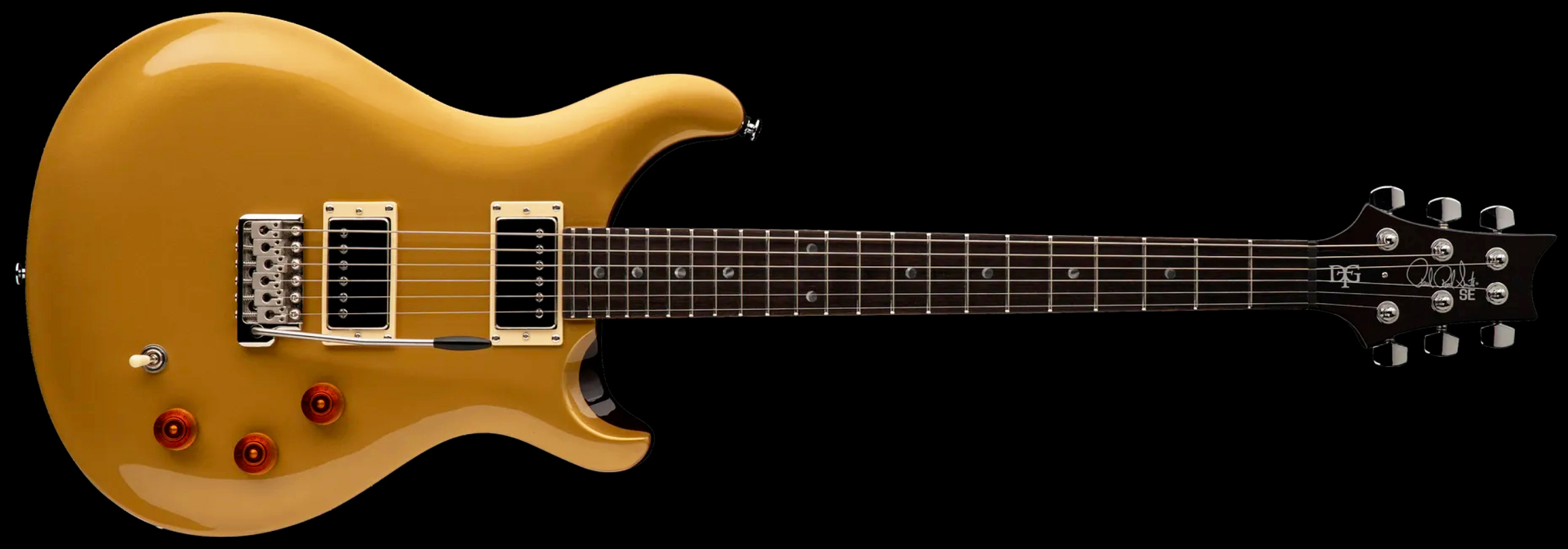 Prs David Grissom Dgt Se Signature 2h Trem Rw - Gold Top Moon Inlays - Double cut gitaar - Variation 2