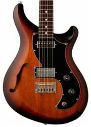 Guitarra eléctrica de doble corte. Prs S2 Vela Semi-Hollow USA - McCarty Tobacco Sunburst