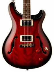 Guitarra eléctrica de doble corte. Prs SE Standard 22 Semi-Hollow - Fire red burst
