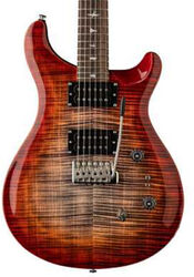 Guitarra eléctrica de doble corte. Prs SE Custom 24-08 (Black Pickups) - Charcoal cherry burst